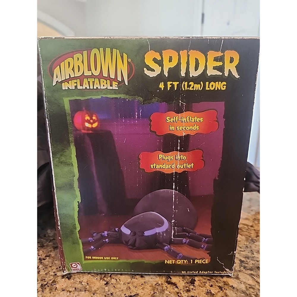 Gemmy Airblown Inflatable 2005 Spider 4 Ft. AC Adapter In Box Halloween Works!!